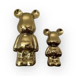 Beer beeld goud hart 2 maten