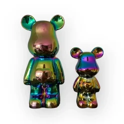 Beer beeld oily iriserend hart 2 maten