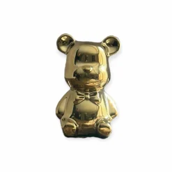 beer beeldje zittend goud 7,5x12cm