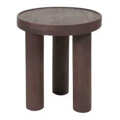 Bijzettafel Tias ø42 cm – Espresso Mangohout