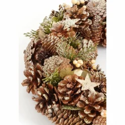 Brant Kerstkrans met Dennenappels – H9 x Ø45 cm – Bruin