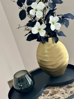 Complete woonaccessoires set met waxinelichthouder goud zwart