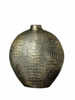 Croco vaas goud 28 cm x 30 cm