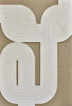 3D wanddecoratie 83x123cm Beige Taupe #2