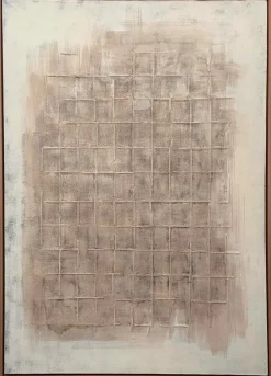 3D wanddecoratie 83x123cm met olieverf reliëf en frame