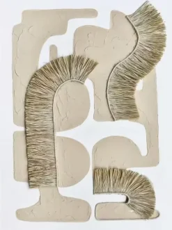 3D wanddecoratie 63x93cm Reliëf met stro