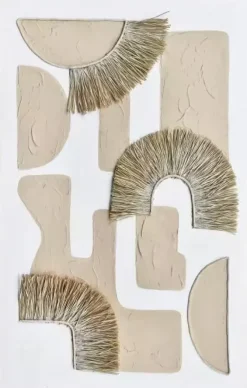 3D wanddecoratie 63x93cm Reliëf met stro 1