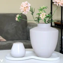 Dienblad kidney niervorm organisch Villeta ivory beige