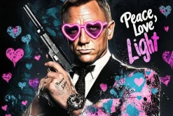 Glasschilderij met LED verlichting en lijst 120x80cm Geheim agent