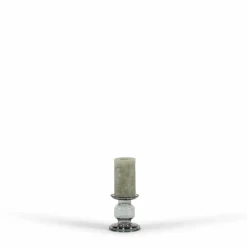 Glazen kandelaar Oyster 1 Rolls Grey luster