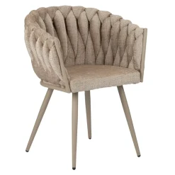 Golfstoel crème eetkamerstoel (set van 2)