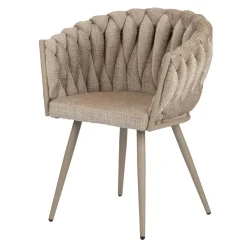 Golfstoel crème eetkamerstoel (set van 2)