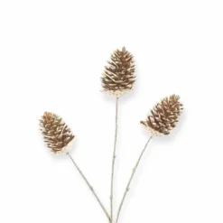 Herfstdecoratie Tak Dennenappel Goud 69 cm