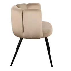 High Five luxe eetkamerstoelen zandwit (Set van 2)