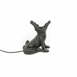Housevitamin Crocodile krokodillen Lamp – Black zwart – 10x17x18,5 cm