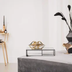 HV Lip vaas goud – Gold – 15,5×6,5×7,5cm