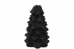 Jada zwart kerstboom kaarshouder 19x12cm