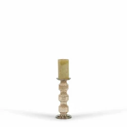 Kandelaar glas Oyster 3 Rolls brown luster