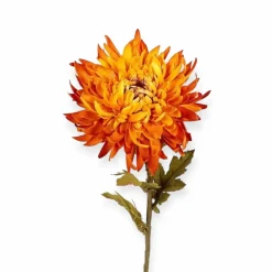 Kunstbloem Chrysant geel/oranje 62cm