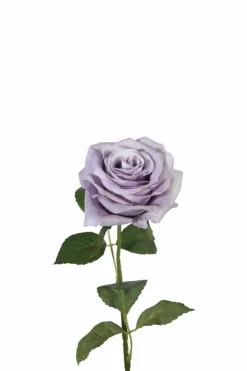 Lila / paars / lavendel zijden bloem rozen 55 cm