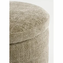 Opbergpoef – H41 x Ø42 cm – Lichtgrijs