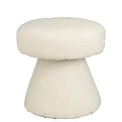 Poef off white beige 46 x 49 cm