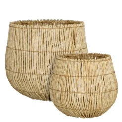 Ronda Opbergmand – Set van 2 – H40 x Ø44 cm – Lichtbruin