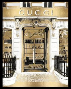 Schilderij poster met zwarte lijst luxe winkel g 40x50cm