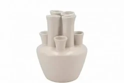 Tuba toetervaas mat wit 13x13x17cm