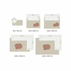 Vloerkleed Isa Beige 70 – Rond ø160 cm