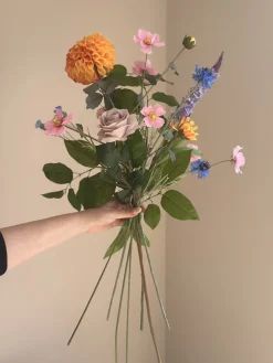 zijden bloem veldboeket spring smal