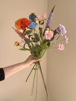 zijden bloem veldboeket spring vlinder